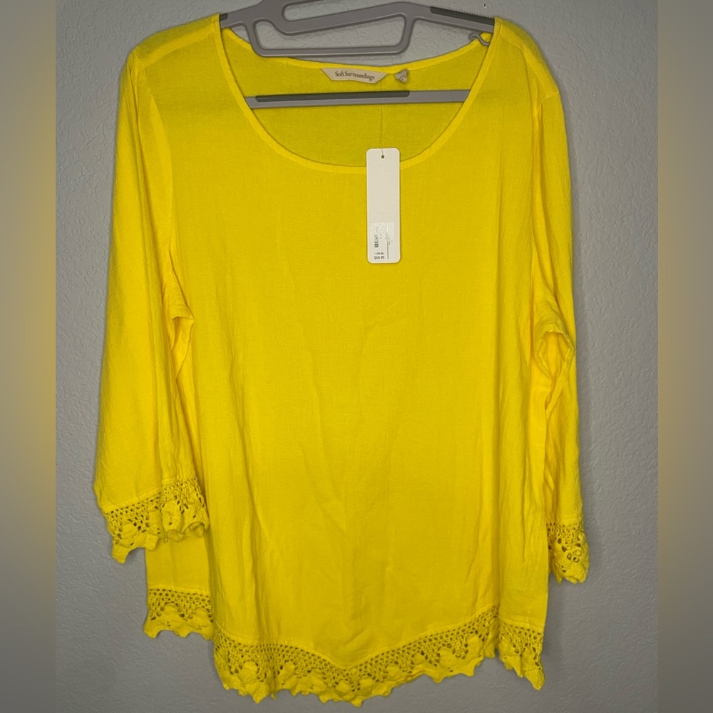 NEW Soft Surroundings Yellow Too Size L